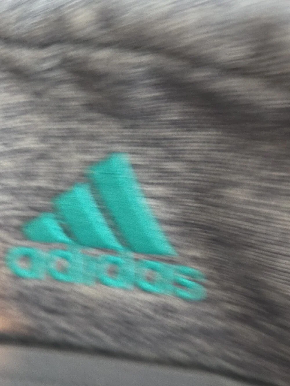 adidas Heather Gray Backpack with Pink and Teal Accents